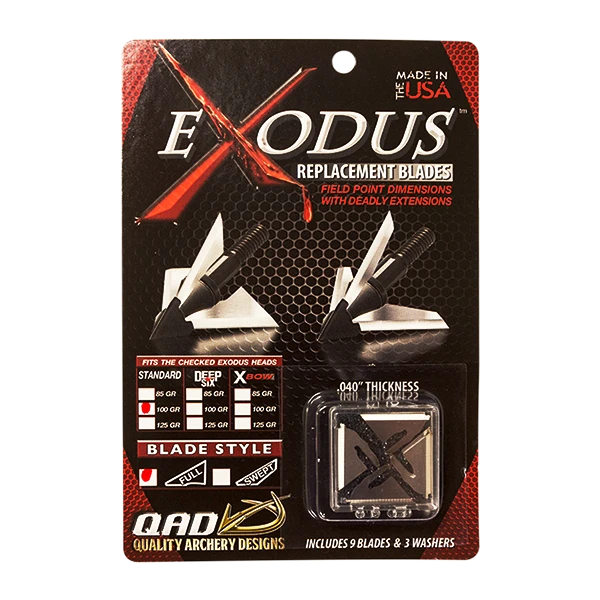 QAD Exodus 100 Grain Broadhead Replacement Blades