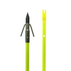 Muzzy Classic Chartreuse Fish Arrow Carp Point, Nock And Bottle Slide Installed