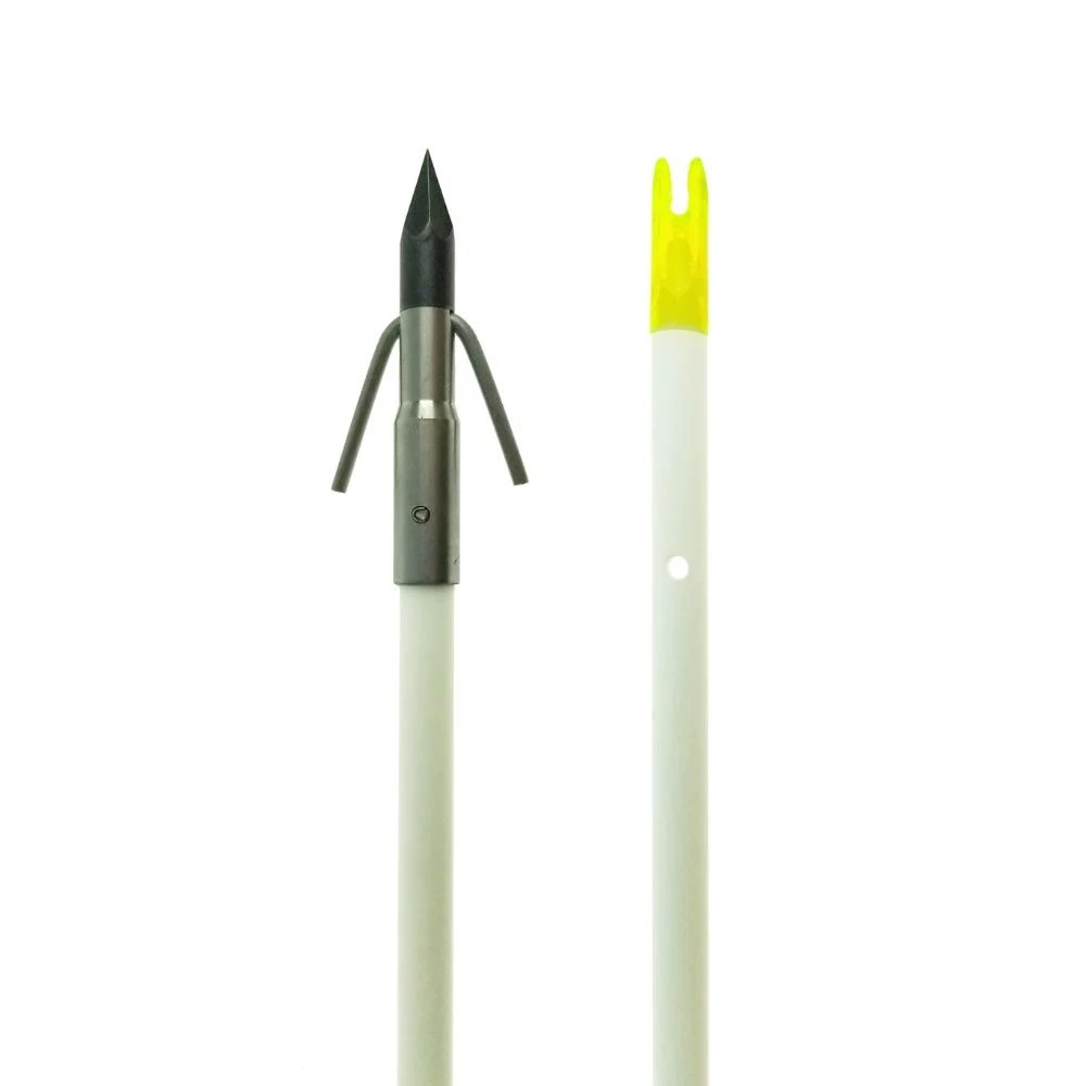 Muzzy Classic White Fish Arrow Carp Point, Nock And Bottle Slide Installed